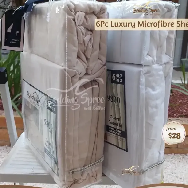From the Bedding Spree and Extras promotion 6-Piece Luxury Microfibre Sheet Set