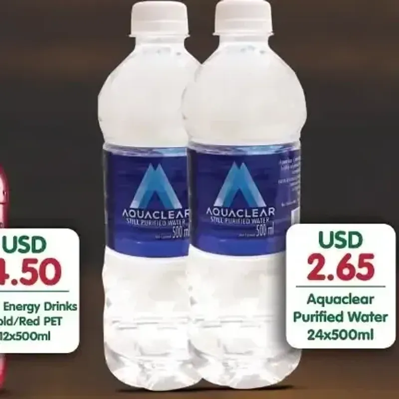 From the Gain Cash & Carry promotion Aquaclear Purified Water