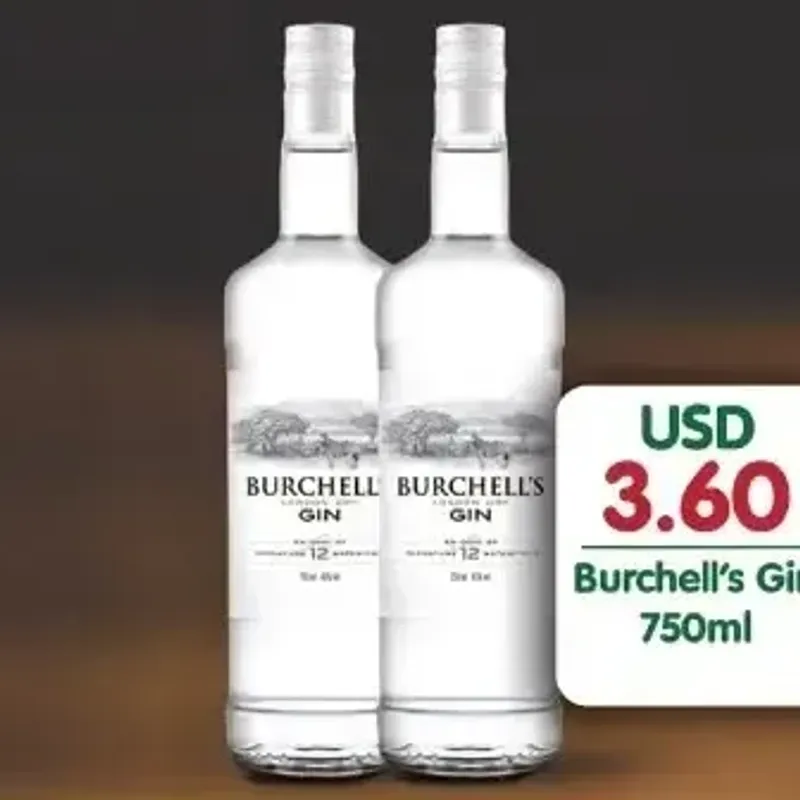 From the Gain Cash & Carry promotion Burchell's Gin