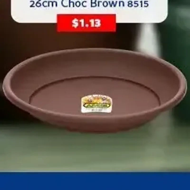 Addis Venus Plant Pot Saucer Choc Brown