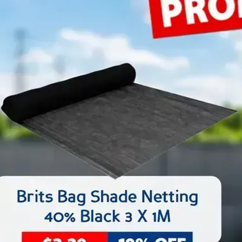 Brits Bag Shade Netting 40% Black