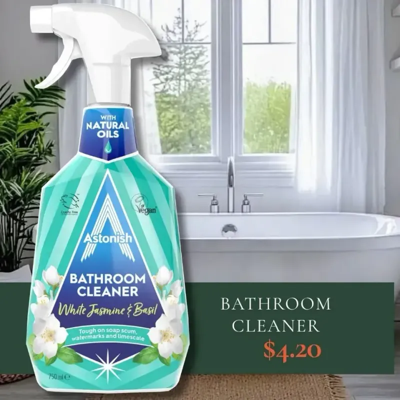 From the Harry's promotion Astonish Bathroom Cleaner