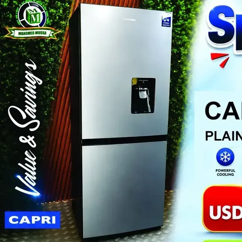 Capri 350L Plain Door Metallic Fridge