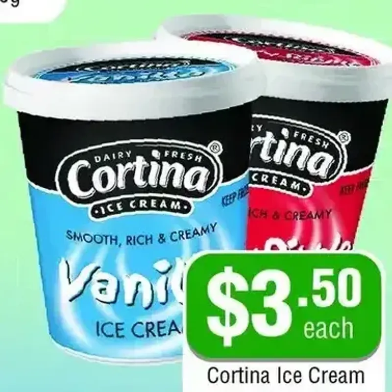 From the Spar Zimbabwe promotion Cortina Ice Cream Assorted