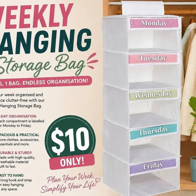 Weekly Hanging Storage Bag