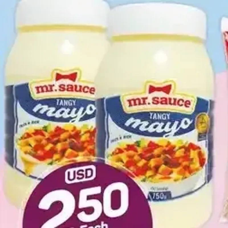 From the TM Pick n Pay promotion Mr Sauce Tangy Mayonnaise