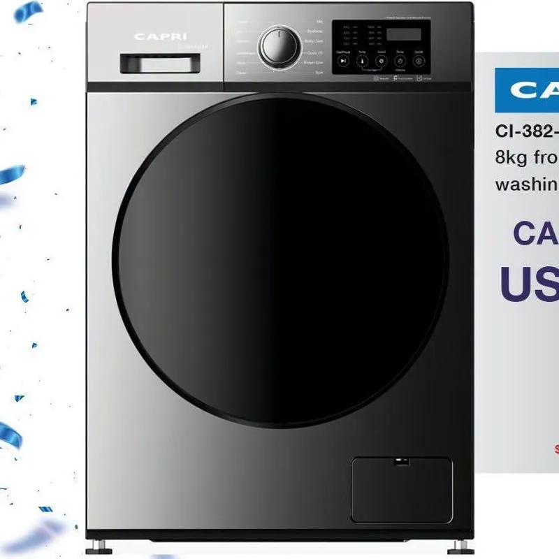From the TV Sales & Home promotion Capri Front Loader Automatic Washing Machine Metallic CFL08M