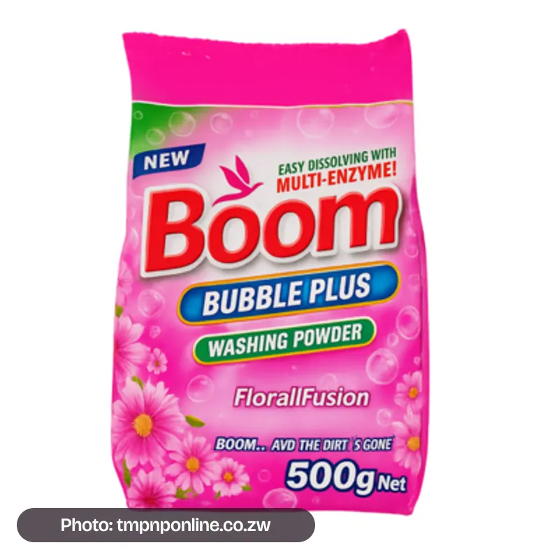 Photo: tmpnponline.co.zw Boom Bubble Plus Washing Powder