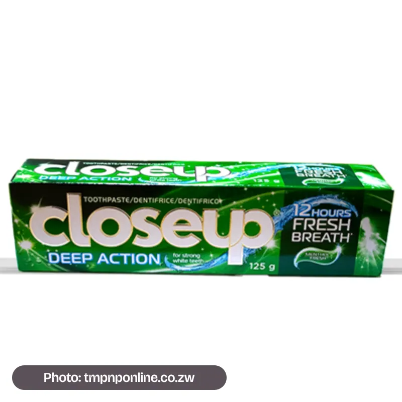 Photo: tmpnponline.co.zw Close Up Toothpaste Menthol Fresh