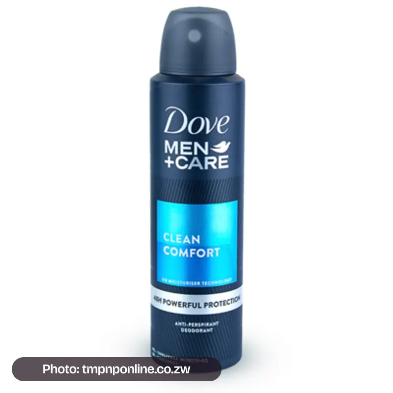 Photo: tmpnponline.co.zw Dove Male Aero Clean Comf.Deo