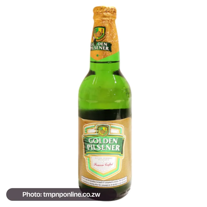 Photo: tmpnponline.co.zw Golden Pilsener Bottle Rgb