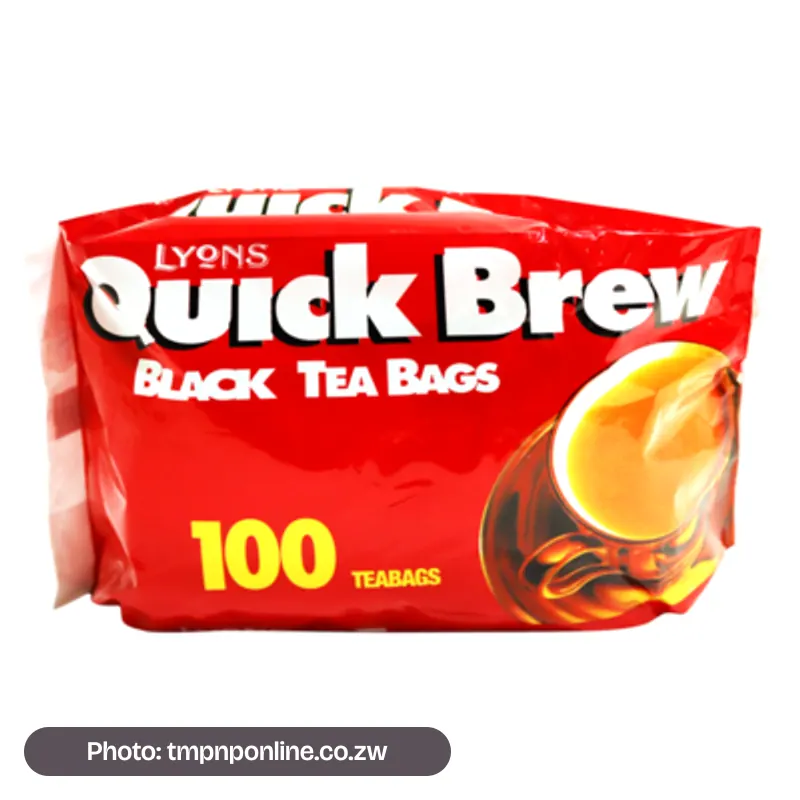 Photo: tmpnponline.co.zw Quick Brew Tea Bags Sachets