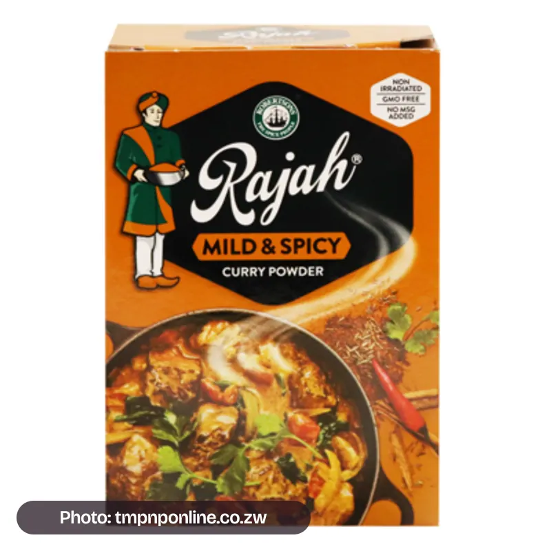 Photo: tmpnponline.co.zw Rajah Curry Powder Mild N Spicy