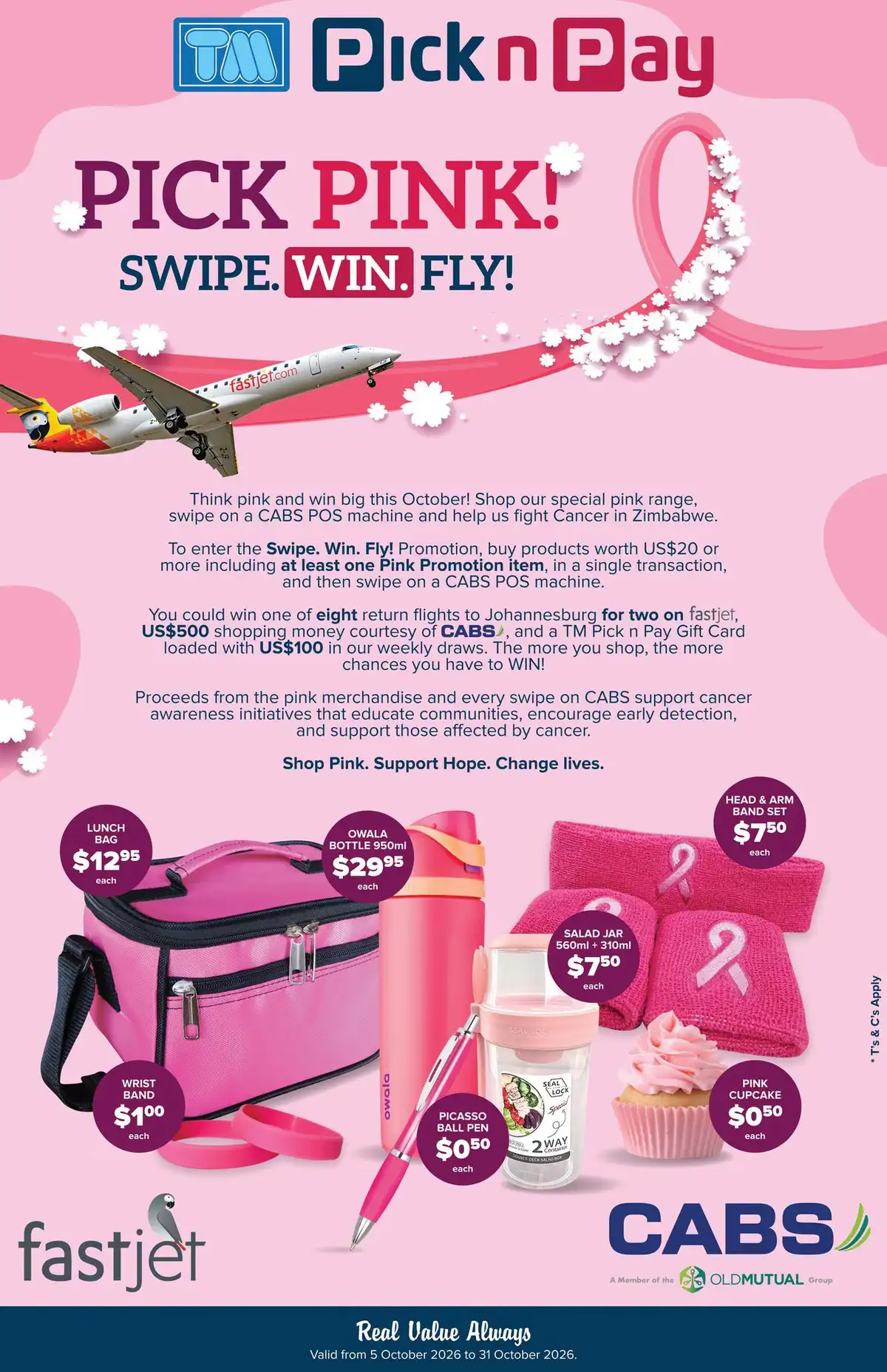 TM Pick n Pay Pick pink! Swipe. Win. Fly!, image 1